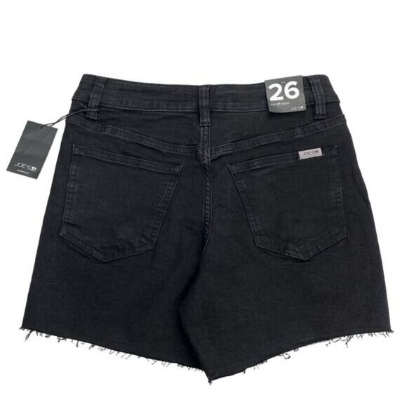 Joe's Jeans Merida Cut Off Denim Short Size 26 In Washed Black - Picture 6 of 9